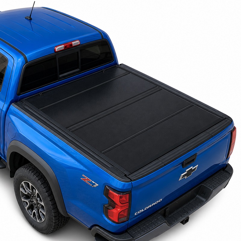 Low Profile Hard Quad-Fold Tonneau Cover ສໍາລັບ Chevy Colorado