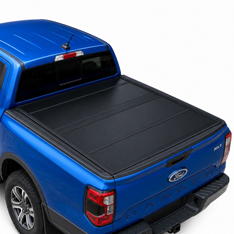 Low Profile Hard Quad-Fold Tonneau Cover ສໍາລັບ Ford Ranger