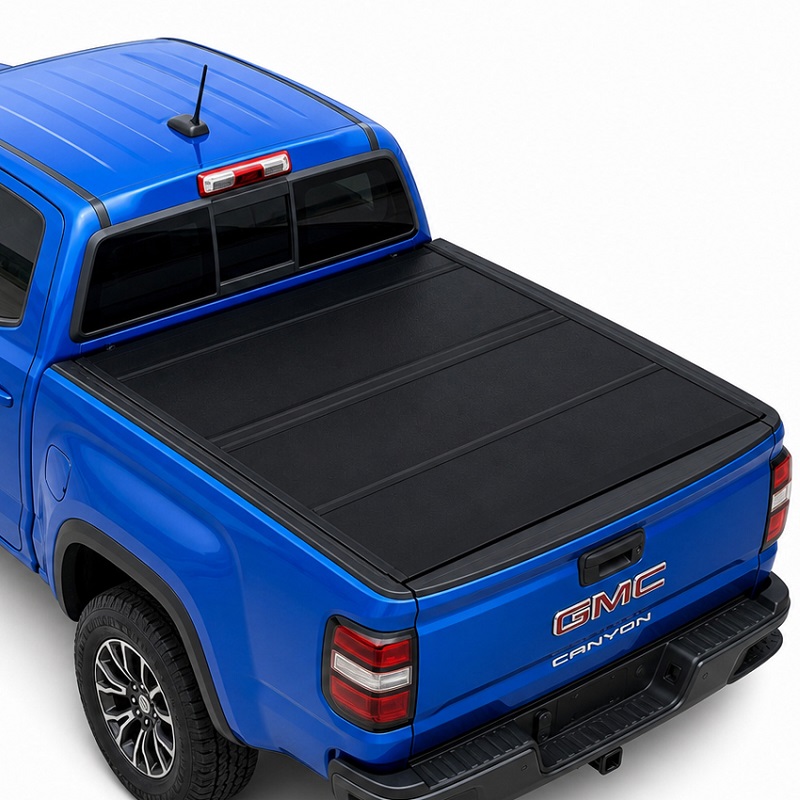 Low Profile Hard Quad-Fold Tonneau Cover ສໍາລັບ GMC Canyon