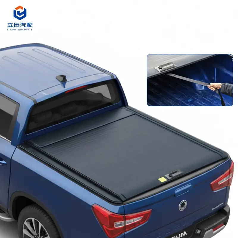 ຄູ່ມືແບບແຂງອາລູມິນຽມ Retractable Tonneau Cover ສໍາລັບ Ssangyong